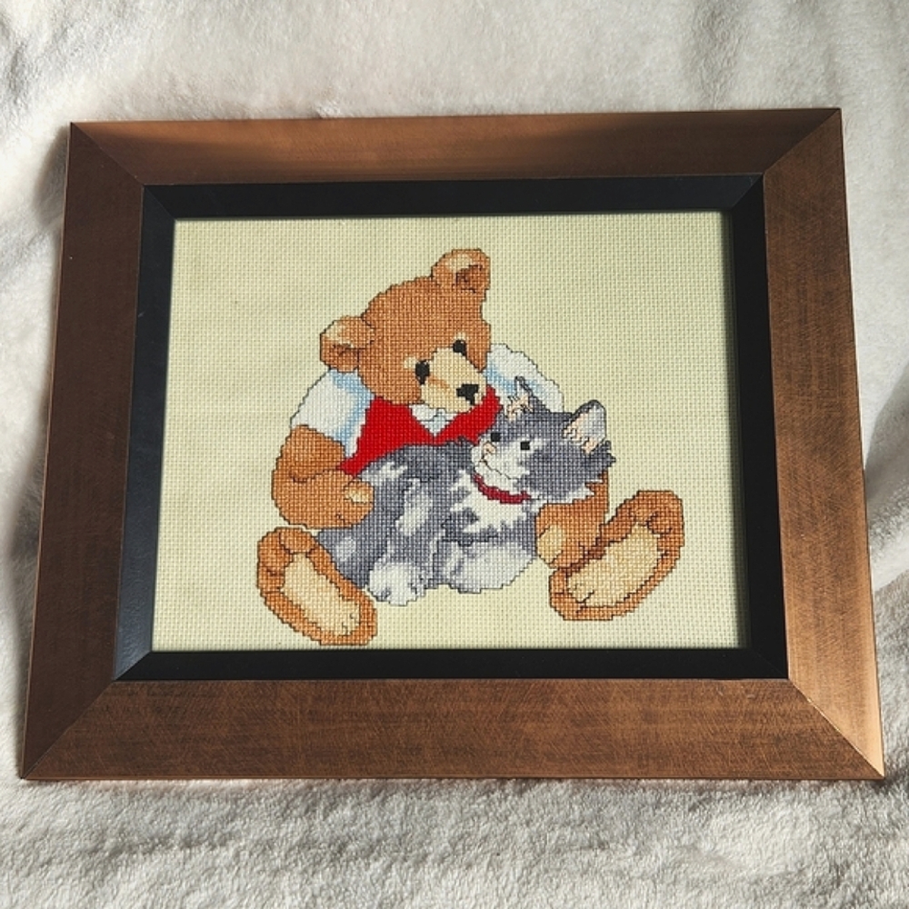 Completed Framed Cross Stitch